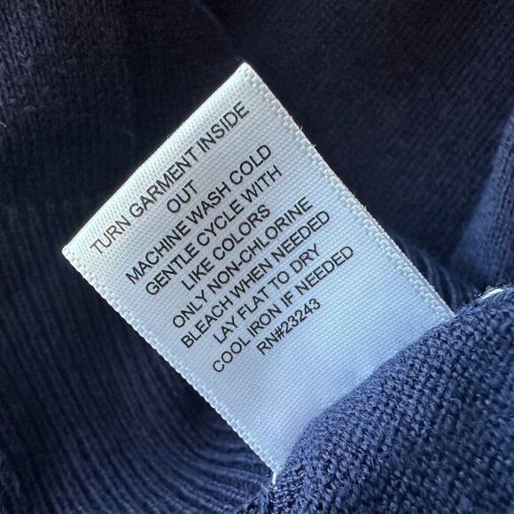 NWT New York & Company 7th Avenue Navy Blue Knit Button Cardigan Medium - Picture 9 of 9